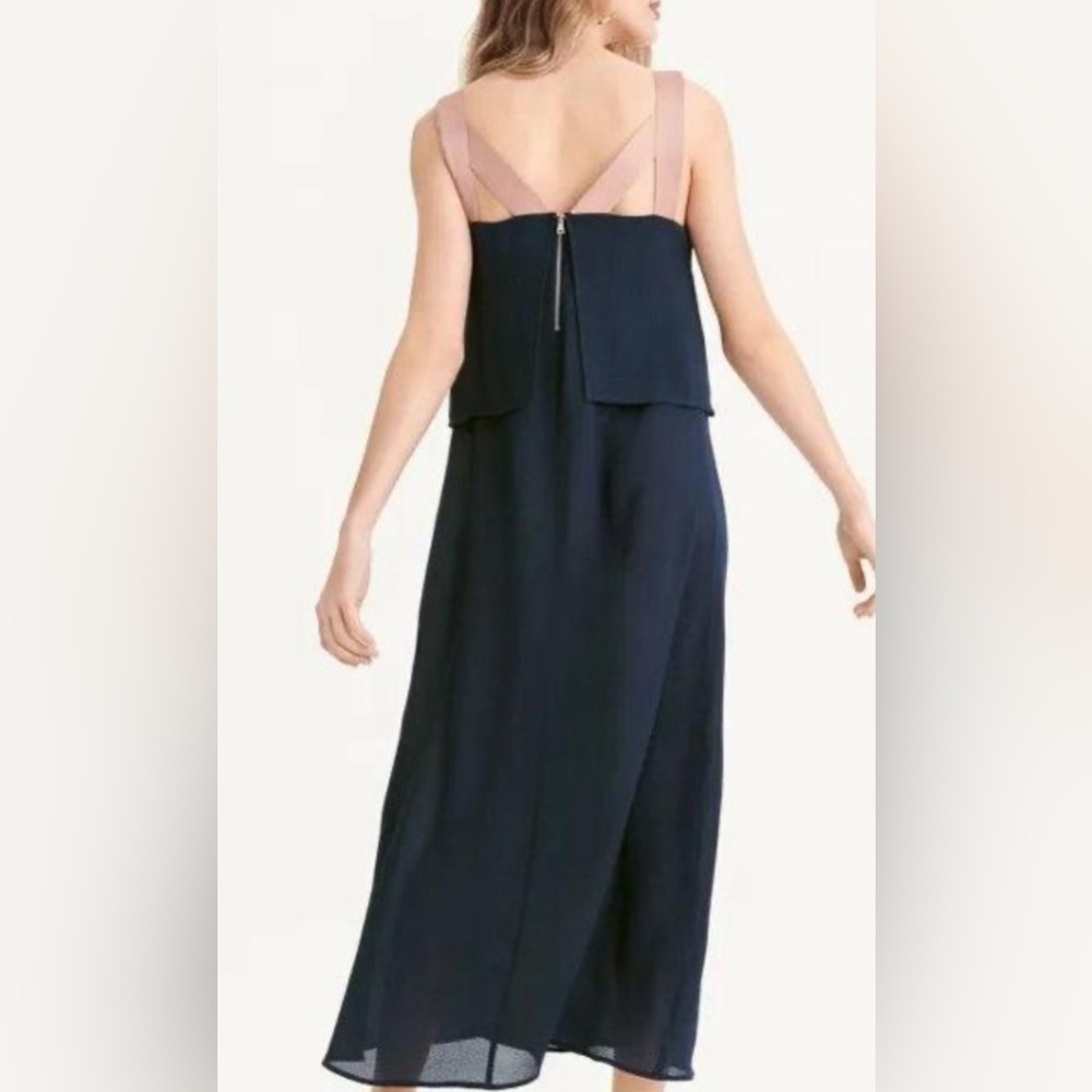 NWT DKNY Navy Blue Layered Maxi Dress XL - Picture 2 of 5